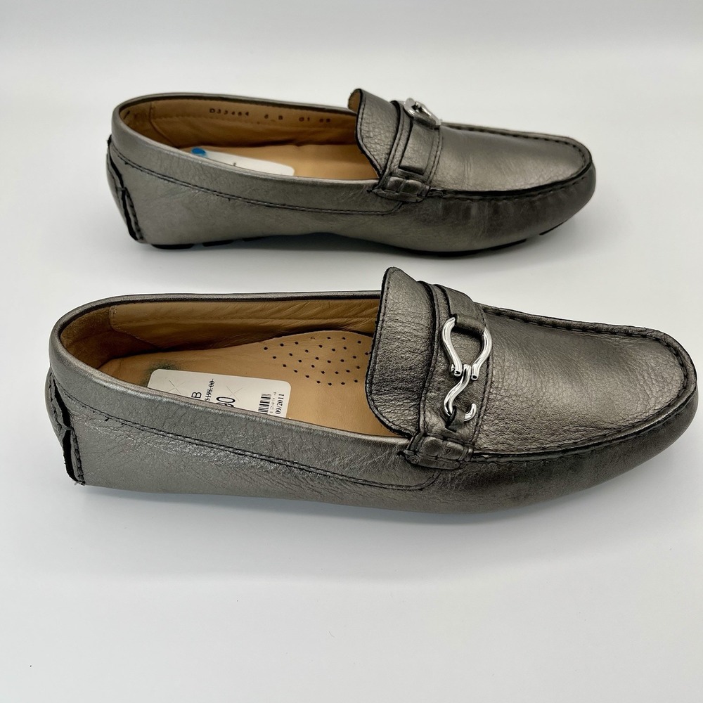 Cole Haan Leather Silver Driving Moccasins Shoe US Women 6 Moc Air Soles - Picture 4 of 6